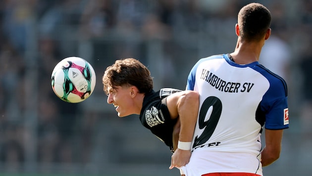 Tim Oremann (l.) überzeugt gegen Hamburg mit Tempo und Zweikampfstärke.