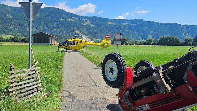 In Pöls kollidierte ein Motorrad mit einem Traktor, beide Lenker wurden verletzt.