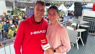 Filip Misolic mit „Krone“-Redakteurin Jasmin Steiner.