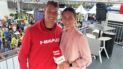 Filip Misolic mit „Krone“-Redakteurin Jasmin Steiner.