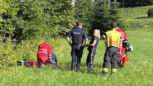 Der Lenker wurde am Ende eines Waldstücks gefunden.