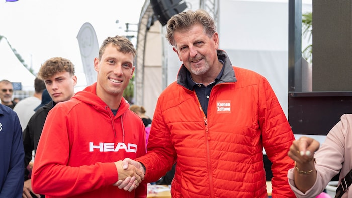 Filip Misolic und Claus Meinert, Chefredakteur der „Tiroler Krone“.