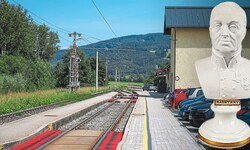 Mit einer Büste, ähnlich dieser, auf einem bis zu zwei Meter hohen Stein, soll Radetzky in ...
