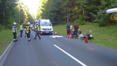 Die Unfallstelle auf der L405 in Vorau