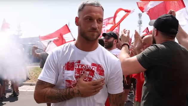 Marko Arnautovic wurde in Belgrad euphorisch in Empfang genommen!