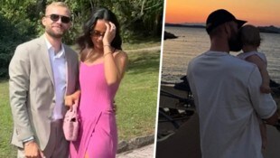 Konrad Laimer genießt derzeit seine freien Tage mit seiner Familie. Zuerst auf der Hochzeit von ...