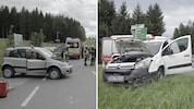Beide Fahrzeuge wurden durch den Crash massiv beschädigt.