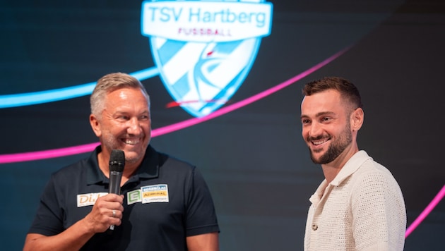 Trainer Manfred Schmid und Kapitän Jürgen Heil.