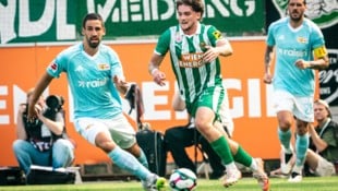 Rapid-Neuzugang Dominik Weixelbraun zeigte am Flügel beim 1:1 gegen Union Berlin auf. 