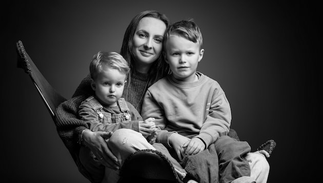 Valentina Pircher mit ihren beiden Söhnen Felix (li.) und Emil. Sie wünscht sich mehr Assistenz.