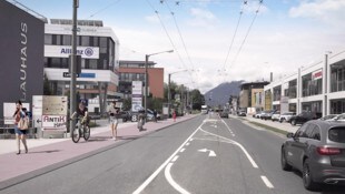 Schon seit Jahren gibt es fertige Pläne für den Radweg in der Innsbrucker Bundesstraße.