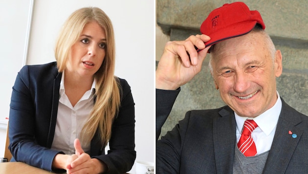 Isabella Theuermann erhält Hilfe von Manfred Mertel.