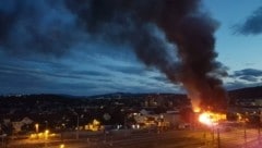 In einem Entsorgungsbetrieb in Wien gerieten zwei Müll-Lagerboxen in Brand.