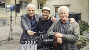 Miroslav Nemec und Udo Wachtveitl mit Regisseur Sven Bohse bei ihrem letzten Dreh.