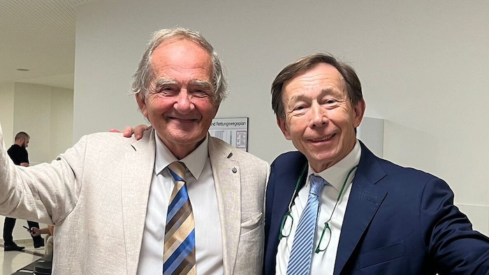 Peter Philipp und Rudolf Mayer (re.) verteidigen.