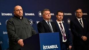 Rustem Umjerow, Leiter der ukrainischen Delegation, konnte nach der dritten Verhandlungsrunde ...