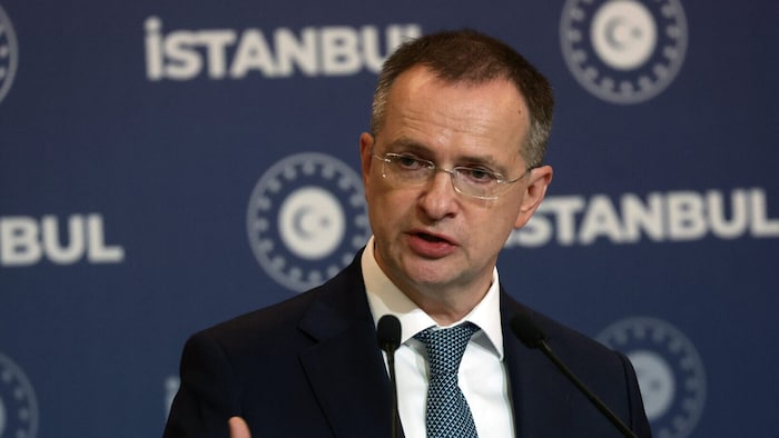 Der russische Chefverhandler Wladimir Medinski