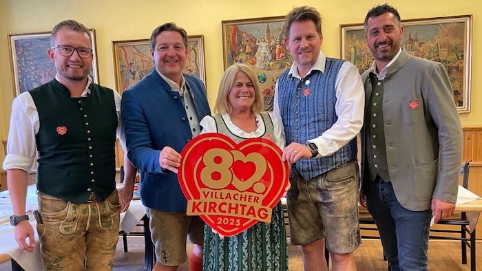 Informierten über den bevorstehenden Kirchtag: Pierre Bechler, Günther Albel, Gerda Sandriesser, ...