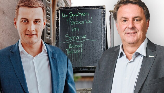 Das Problem von zu viel Teilzeitbeschäftigten erkennen Sven Hergovich (li.) und Wolfgang Ecker. ...
