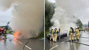 Das Auto brannte komplett aus – Totalschaden!