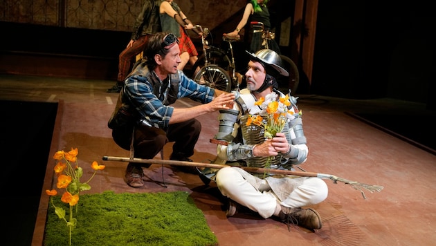 Stefan Lasko als treuer Sancho Panza, David Fuchs als großer Anti-Held Don Quichote.
