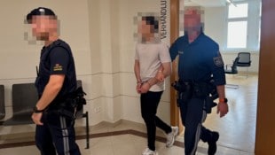 Der Angeklagte wird in Wien aus der U-Haft vorgeführt.