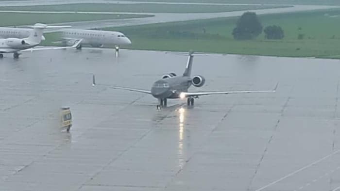 Um Viertel nach sieben kam Cristiano Ronaldo in Salzburg an.