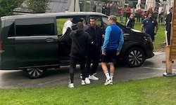 Der Fotobeweis: Cristiano Ronaldo bei seiner Ankunft in Saalfelden