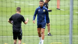 Ronaldo (Mitte) im Trainingslager in Saalfelden