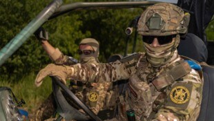 Mitglieder der „Spartan“-Brigade in der Region Dnipropetrowsk