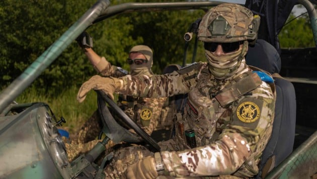 Mitglieder der „Spartan“-Brigade in der Region Dnipropetrowsk