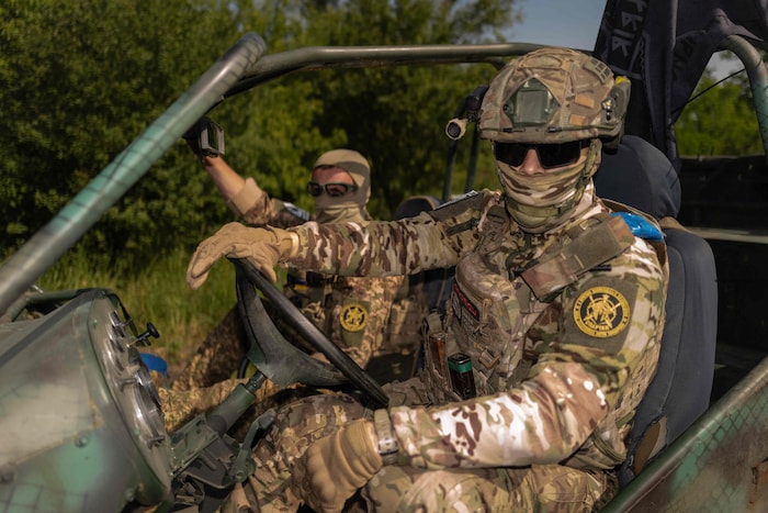 Mitglieder der „Spartan“-Brigade in der Region Dnipropetrowsk