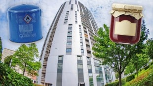 Im 26-stöckigen Gebäude sind schon mehrfach Gegenstände aus dem Fenster geflogen, zuletzt eine ...
