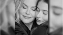 Nicole Kidman holt ihrer jüngere Tochter Faith für einen Werbespot vor die Kamera.