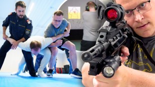 Beim Einsatztraining der Polizei schoss die „Krone“ scharf und packte mit an.