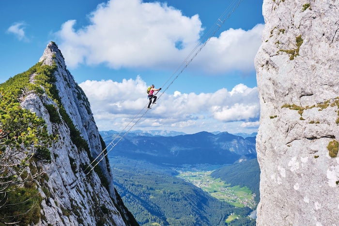 Spektakulär und eindrucksvoll: der Donnerkogel-Klettersteig