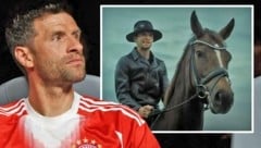 Thomas Müller als Cowboy – vermutlich auf dem Weg nach Sacramanto