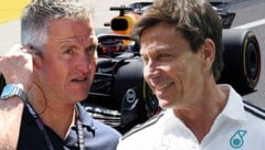 Toto Wolff (re.) beschwerte sich bei Ralf Schumacher – schmunzelnd und liebevoll – für den ...