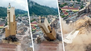 Drei, zwei, eins: Die Druckwelle war weit über das ehemalige RHI-Gelände hinaus zu spüren.