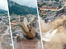 Drei, zwei, eins: Die Druckwelle war weit über das ehemalige RHI-Gelände hinaus zu spüren.