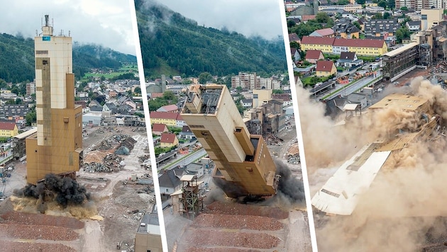 Drei, zwei, eins: Die Druckwelle war weit über das ehemalige RHI-Gelände hinaus zu spüren.