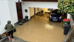 In Nußdorf stand unter anderem eine Garage unter Wasser.