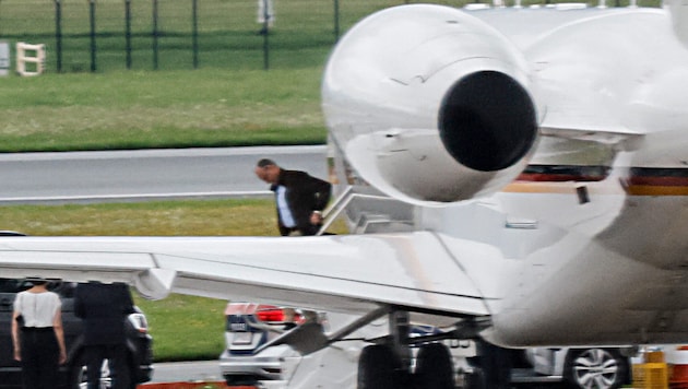 Merz bei der Ankunft in Salzburg am Samstag