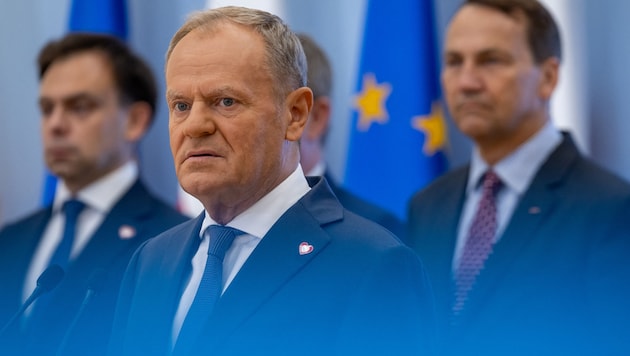 Polens Premier Tusk schwört sein Land auf harte Zeiten ein.