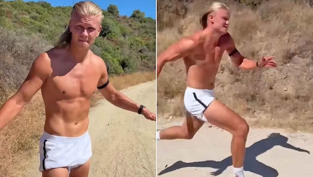 Erling Haaland zeigt seinen sexy Body. Die Fans freut‘s.)