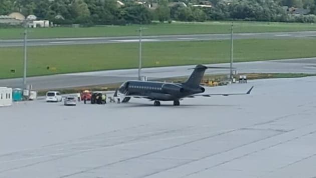 Der Ronaldo-Privatjet am Salzburger Flughafen