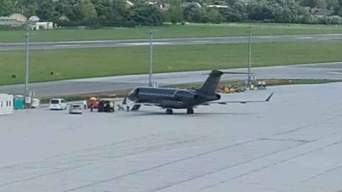 Der Ronaldo-Privatjet am Salzburger Flughafen