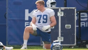 Bernhard Raimann befindet sich mit den Colts im Trainingslager.
