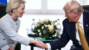 Ob sich Trump und von der Leyen zurzeit so freundlich begegnen würden?