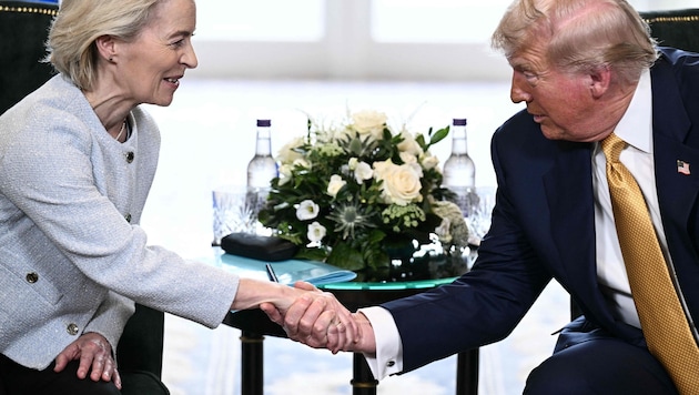 Ob sich Trump und von der Leyen zurzeit so freundlich begegnen würden?